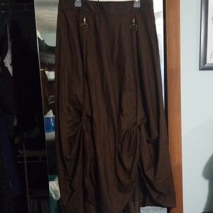Steampunk Brown High Waisted Skirt